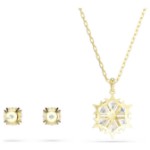 Swarovski smykkesett Magic set Set (2), Mixed cuts, Snowflake, White, 18K gold finish - 5758002