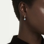 Swarovski øredobber Chroma drop earrings Pear cut, Blue, 18K gold finish - 5757815
