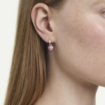 Swarovski øredobber Chroma drop earrings Heart, Pink, Rhodium plated - 5757814