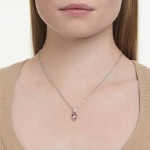 Swarovski smykke Chroma pendant Mixed cuts, Pink, Rhodium plated - 5757789