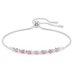 Swarovski armbånd Matrix bracelet Round cut, Pink, Rhodium plated - 5763042