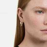 Swarovski øredobber Mesmera hoop earrings Mixed cuts, White, 18K gold finish - 5761975