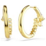 Swarovski øredobber Mesmera hoop earrings Mixed cuts, White, 18K gold finish - 5761975
