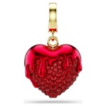 Swarovski smykke Idyllia charm Round cut, Heart, Red, 18K gold finish - 5742994
