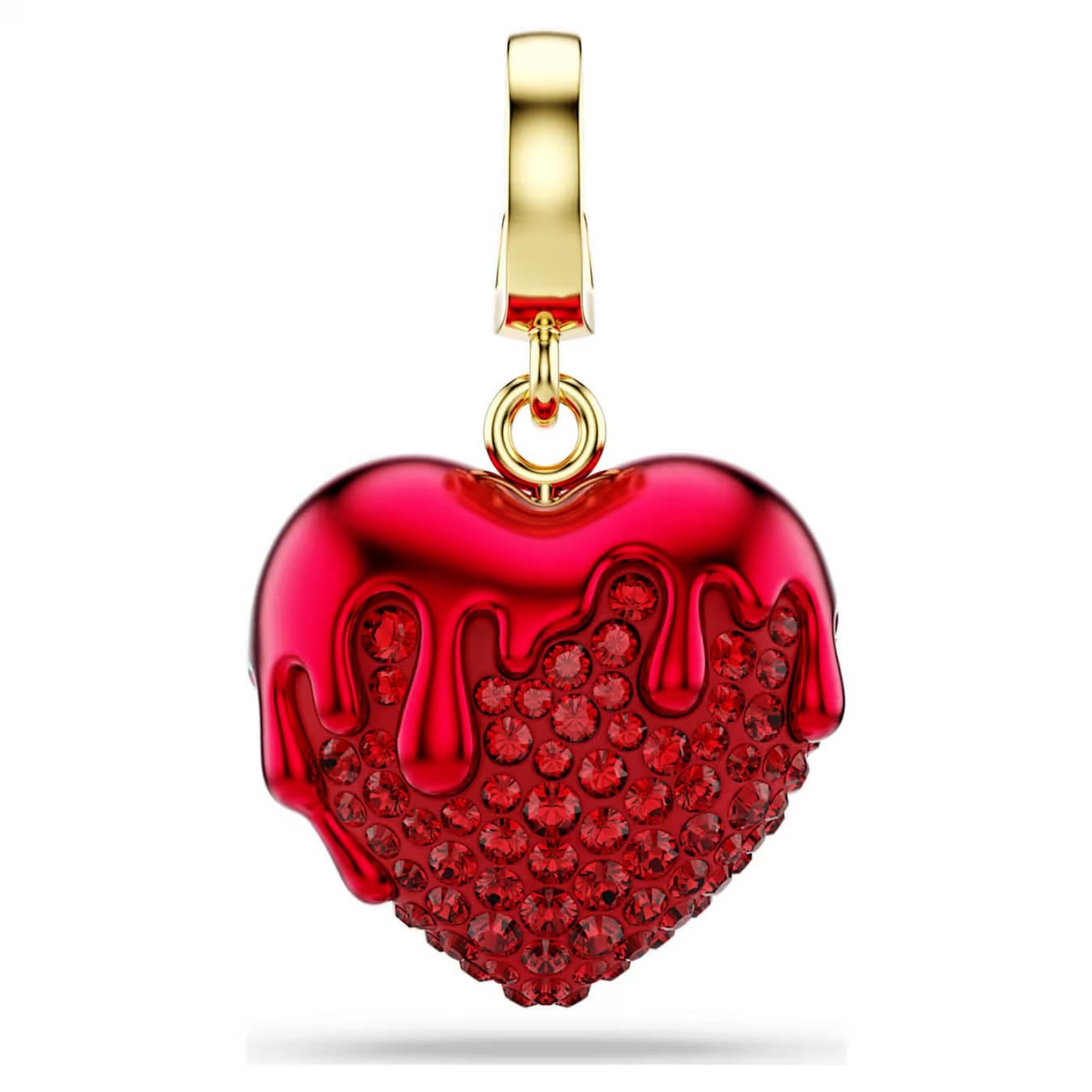 Swarovski smykke Idyllia charm Round cut, Heart, Red, 18K gold finish - 5742994