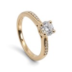 Forlovelsesring i gult gull med Lab Grown diamant 0.50 ct - LGABR01167g050