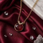 Swarovski smykke Bella V pendant Round cut, Red, Gold-tone plated - 5724287