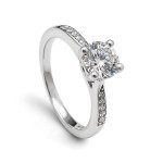 Forlovelsesring i hvitt gull med Lab Grown diamant 0.81 ct - LGABR01175hv081