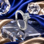 Forlovelsesring i hvitt gull med Lab Grown diamant 0.81 ct - LGABR01175hv081