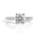 Forlovelsesring i hvitt gull med Lab Grown diamant 0.81 ct - LGABR01175hv081