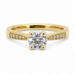 Forlovelsesring i gult gull med Lab Grown diamant 0.50 ct - LGABR01167g050