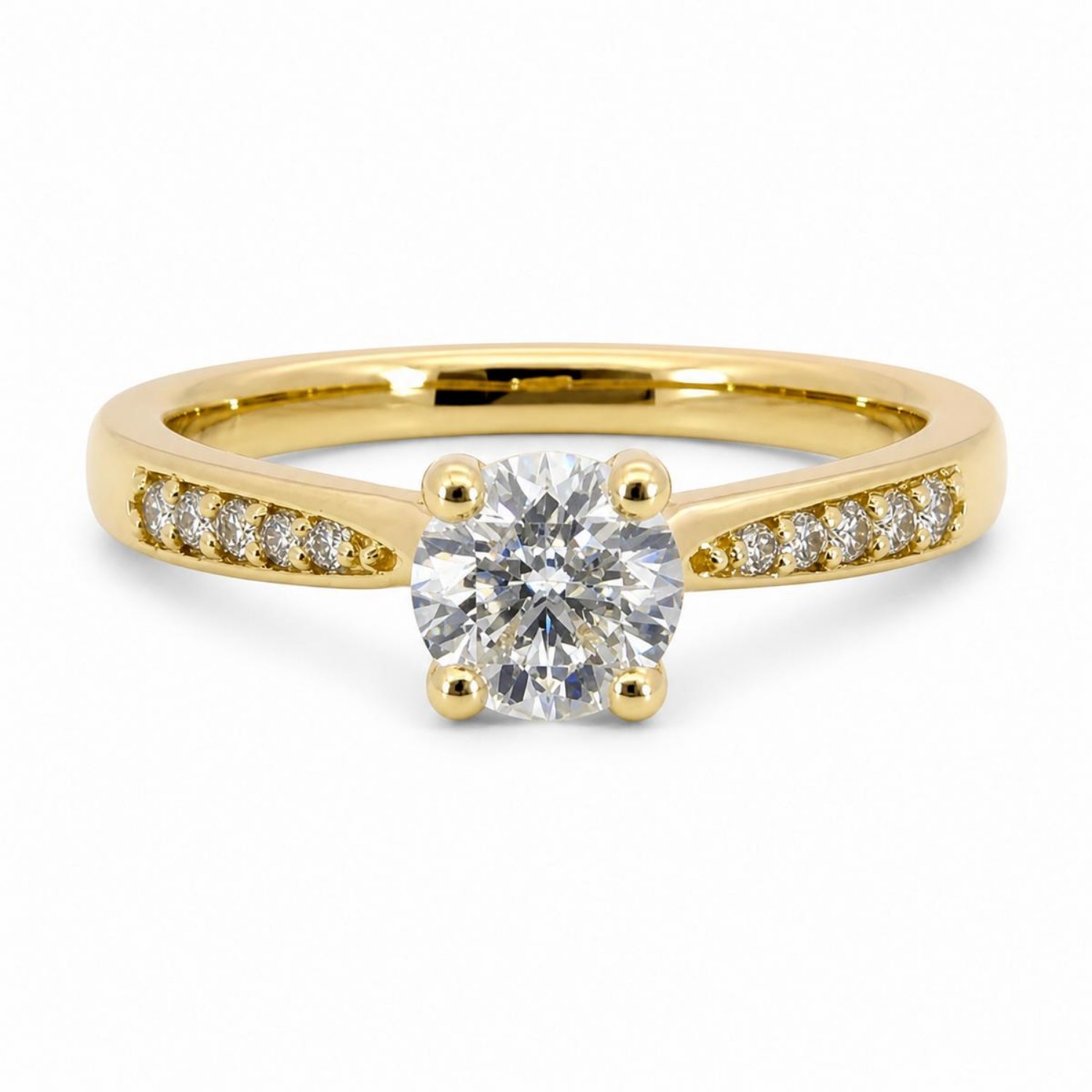 Forlovelsesring i gult gull med Lab Grown diamant 0.50 ct - LGABR01167g050