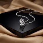 Swarovski Swan pendant Mixed cuts, Swan, White, Rhodium plated - 5754347