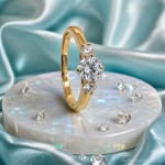 Diamant forlovelsesring i gult gull 0.50 ct - ABR01168g050