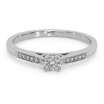 Diamantring i 14kt gull med diamanter 0,14ct W-Si - ABR00766