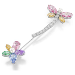 Swarovski brosje med øyenstikker og blomster- 5737428