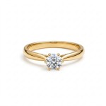 Diamantring forlovelsesring 0,40 ct i 14kt gult gull. Leticia - 18007040gg