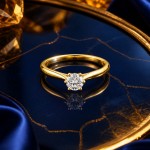 Diamantring forlovelsesring 0,40 ct i 14kt gult gull. Leticia - 18007040gg