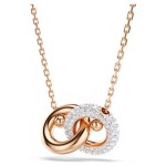 Swarovski smykke Dextera anheng i roségulltone med hvite krystaller - 5738200