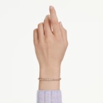 Swarovski armbånd Matrix Tennis bracelet Round cut, White, Rose gold-tone plated - 5657661
