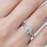 Forlovelsesring i hvitt gull med lab grown diamant 1,00 ct  River (E) VS2. Violetta - 18003100LG