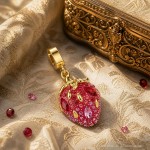 Swarovski smykke Idyllia charm Mixed cuts, Strawberry, Red, Gold-tone plated - 5743136