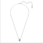 Swarovski smykke Millenia necklace Octagon cut Swarovski zirconia, Blue, Rhodium plated - 5614926