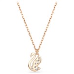 Swarovski smykke Swan pendant Mixed cuts, Swan, White, Rose gold-tone plated - 5738203