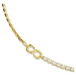 Swarovski smykke Matrix halskjede med hvite zirkonia i 18K gullfinish - 5747717