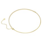 Swarovski smykke Matrix halskjede med hvite zirkonia i 18K gullfinish - 5747717