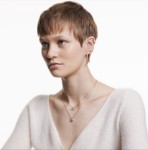 Swarovski Sparkling Dance Round Necklace, White, Rose-gold tone plated - 5272364