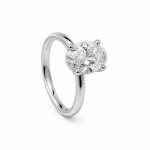 Forlovelsesring med Oval Lab Grown diamant i 2.01 ct og River (D) - VS1 - ABR21640LGHG
