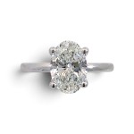 Forlovelsesring med Oval Lab Grown diamant i 2.01 ct og River (D) - VS1 - ABR21640LGHG