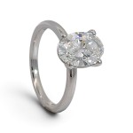 Forlovelsesring med Oval Lab Grown diamant i 2.01 ct og River (D) - VS1 - ABR21640LGHG