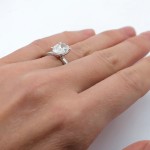 Forlovelsesring med Oval Lab Grown diamant i 2.01 ct og River (D) - VS1 - ABR21640LGHG