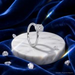 Forlovelsesring med Oval Lab Grown diamant i 1.00 ct og River (E) - VVS2 - ABR21638LGHG
