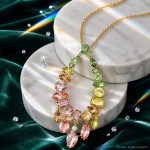 Swarovski smykke Gema pendant Mixed cuts, Multicolored, Gold-tone plated - 5741589