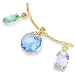 Swarovski armbånd Gema bracelet Mixed cuts, Dangling crystals, Multicolored, Gold-tone plated - 5737442