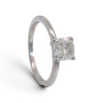 Forlovelsesring med Square cushion Lab Grown diamant i 1.03 ct og River (E) - VVS2 - ABR21644LGHG