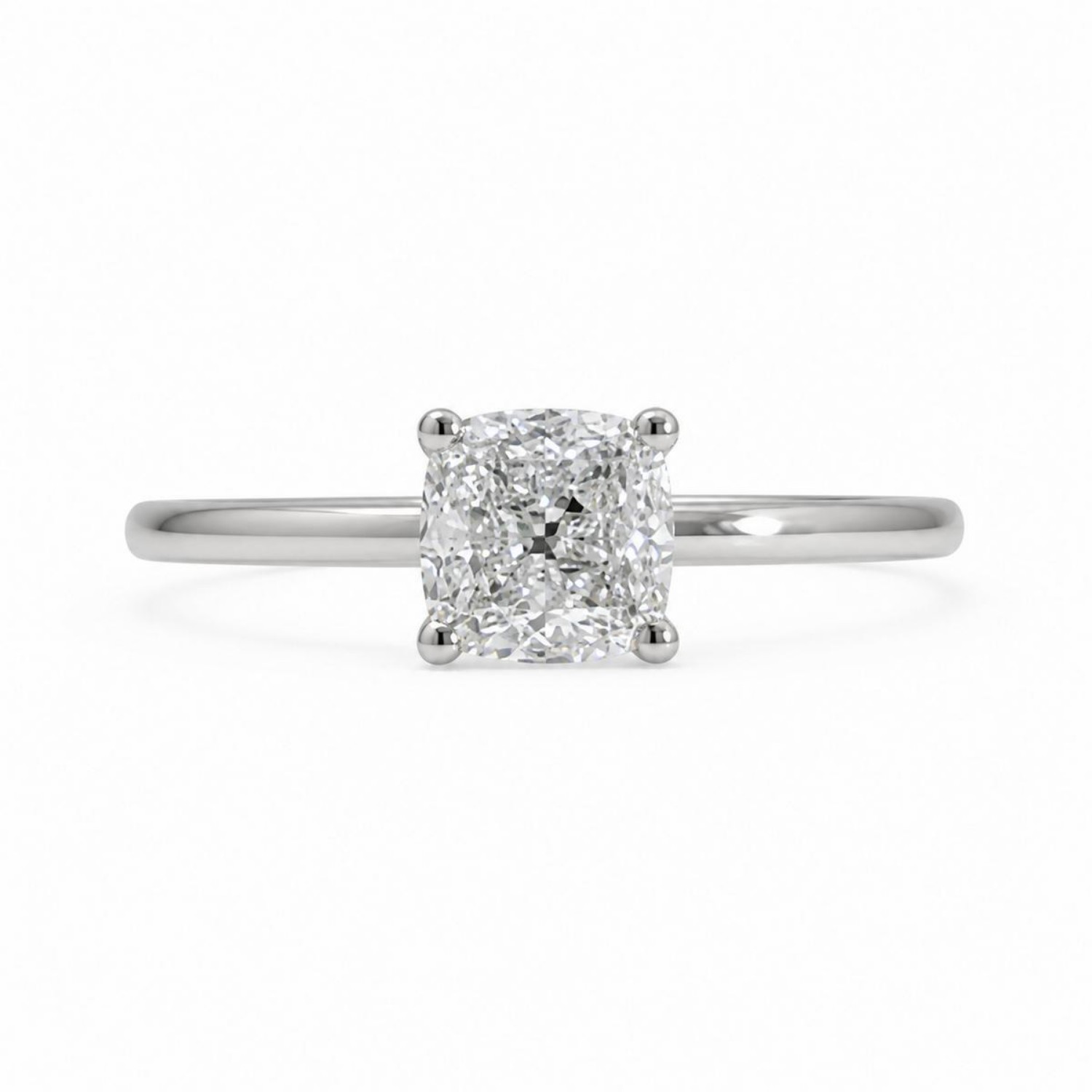 Forlovelsesring med Square cushion Lab Grown diamant i 1.03 ct og River (E) - VVS2 - ABR21644LGHG