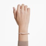Swarovski armbånd Dextera bangle Magnetic closure, White, Rose gold-tone plated - 5692267