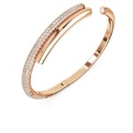 Swarovski armbånd Dextera bangle Magnetic closure, White, Rose gold-tone plated - 5692267