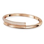 Swarovski armbånd Dextera bangle Magnetic closure, White, Rose gold-tone plated - 5692267