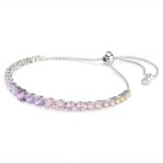 Swarovski armbånd Matrix bracelet Gradient of round cuts, Multicolored, Rhodium plated - 5751197