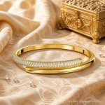 Swarovski armbånd Dextera Magnetic closure, White, Gold-tone plated - 5669498