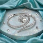 Swarovski armbånd Ariana Grande x Swarovski bangle Crystal pearl, Baguette cut, White, Rhodium plated - 5720863
