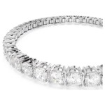 Swarovski armbånd Matrix Tennis bracelet Round cut, White, Rhodium plated - 5648937