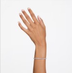 Swarovski armbånd Matrix Tennis bracelet Round cut, White, Rhodium plated - 5648937