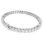Swarovski armbånd Matrix Tennis bracelet Round cut, White, Rhodium plated - 5648937