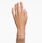 Swarovski armbånd Meteora Snow pavé, White, Rose gold-tone plated - 5688611